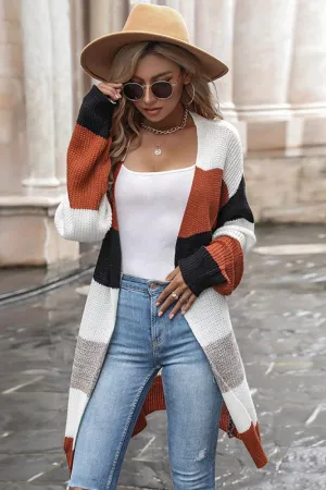 Striped Longline Cardigan