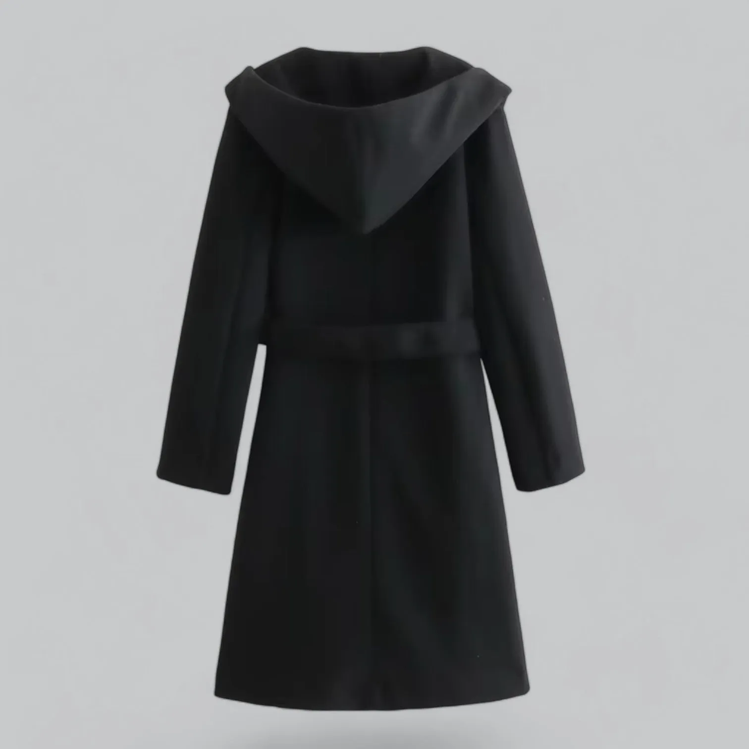 Stylish Women's Hooded Casual Trench Coat with Belt