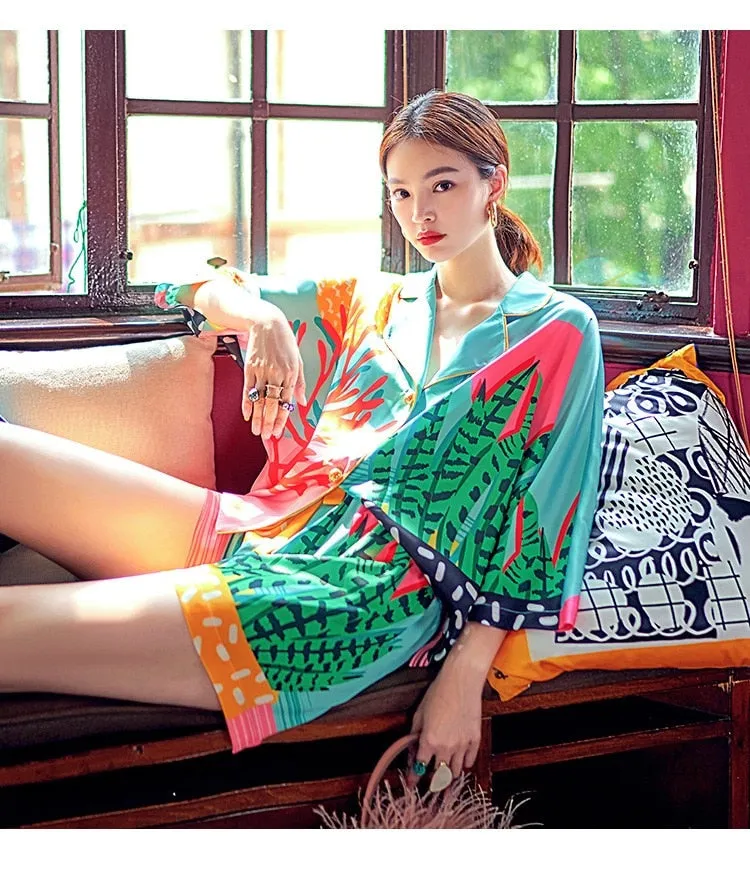 Summer Women Pajama Set Sleepwear