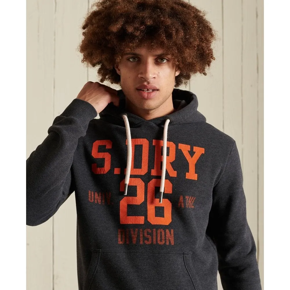 Superdry Track & Field Hood Charcoal Marl