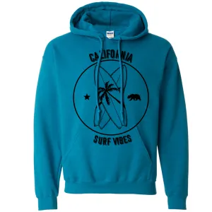 Surf Vibes Black Print Sweatshirt Hoodie