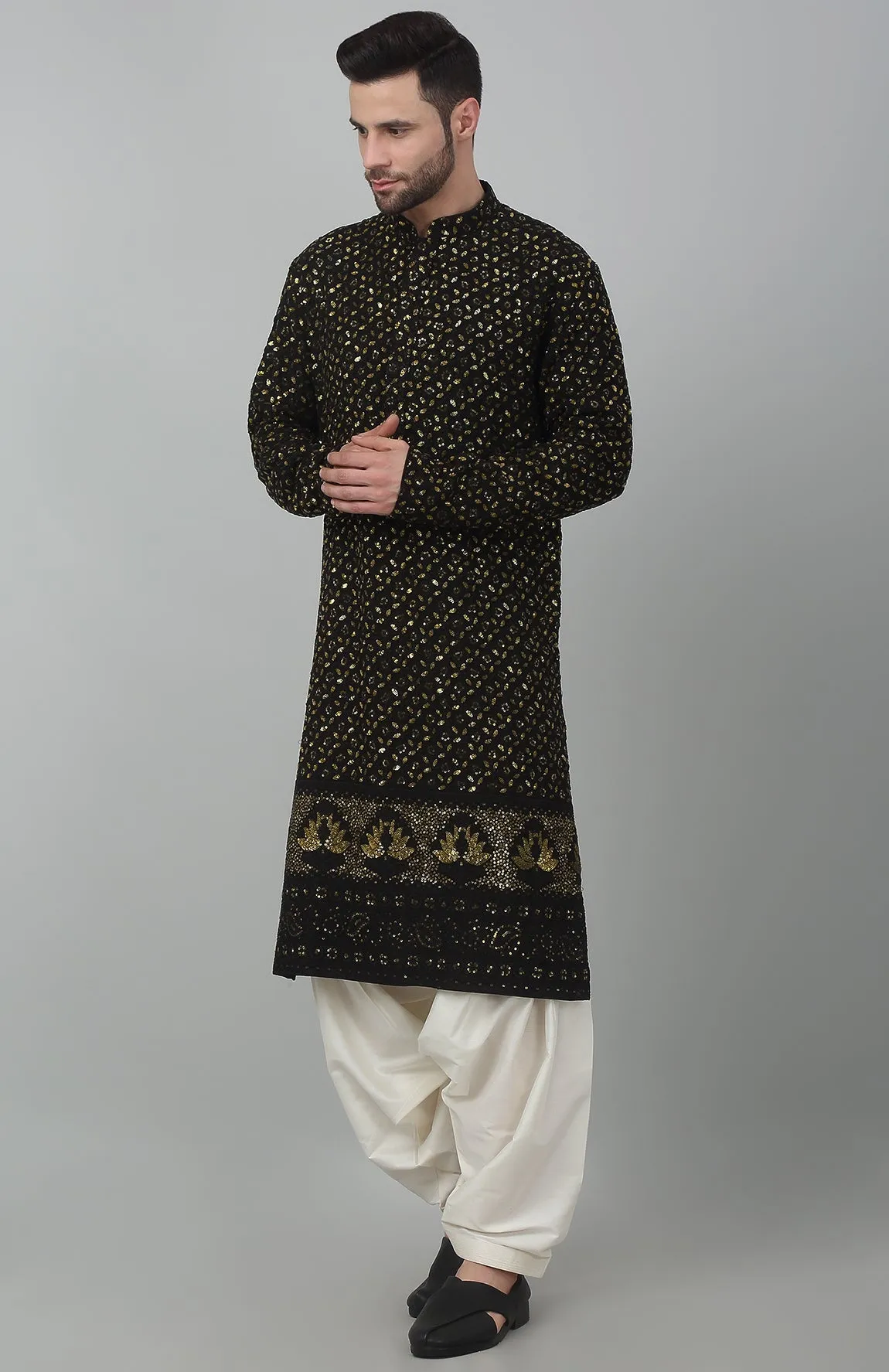 Suryaansh Embroidered Kurta Patiala Set - Rent