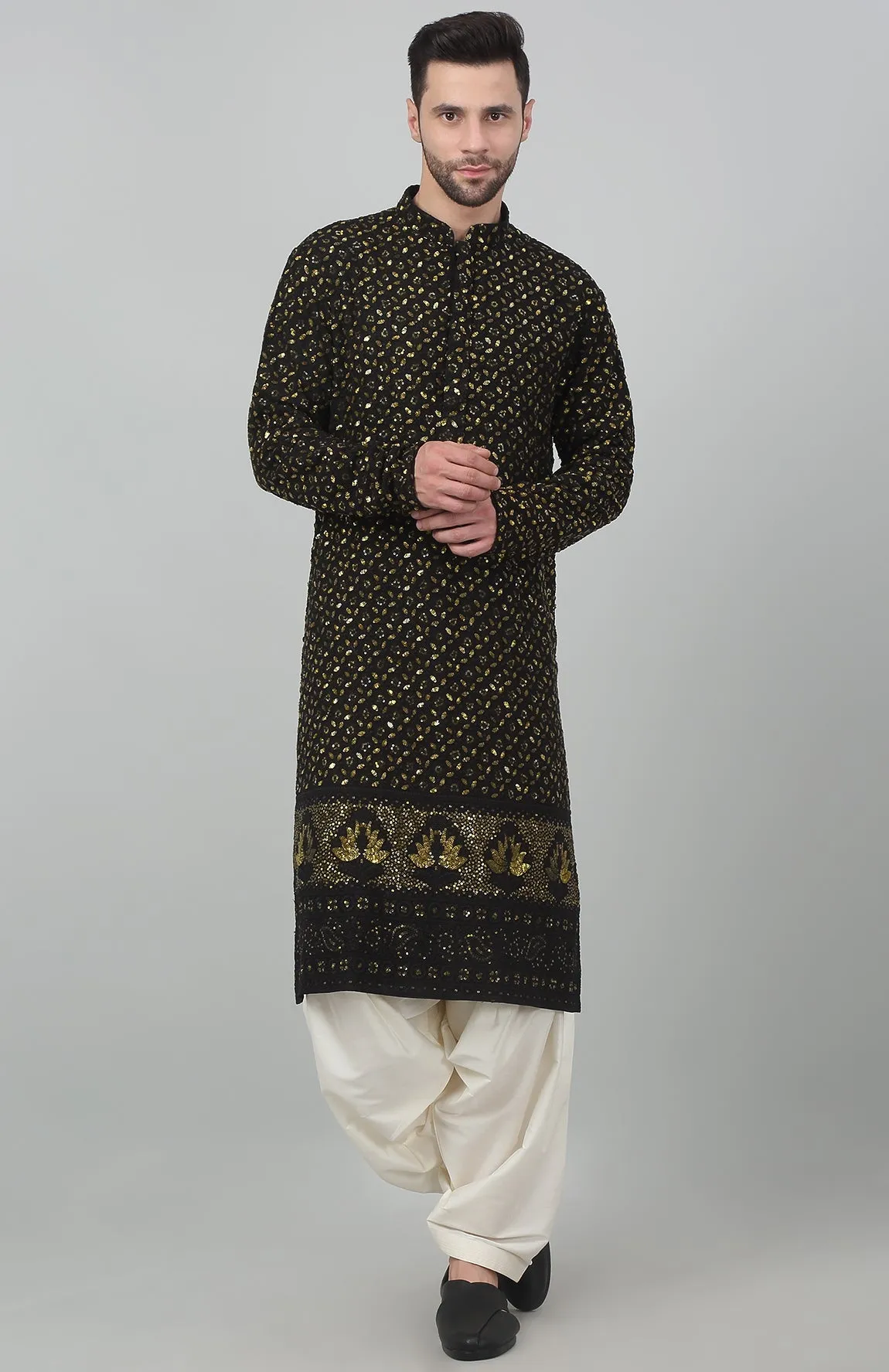 Suryaansh Embroidered Kurta Patiala Set - Rent
