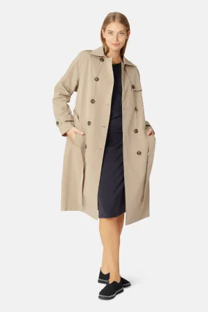 Teknisk Regnrock Trench - White Pepper