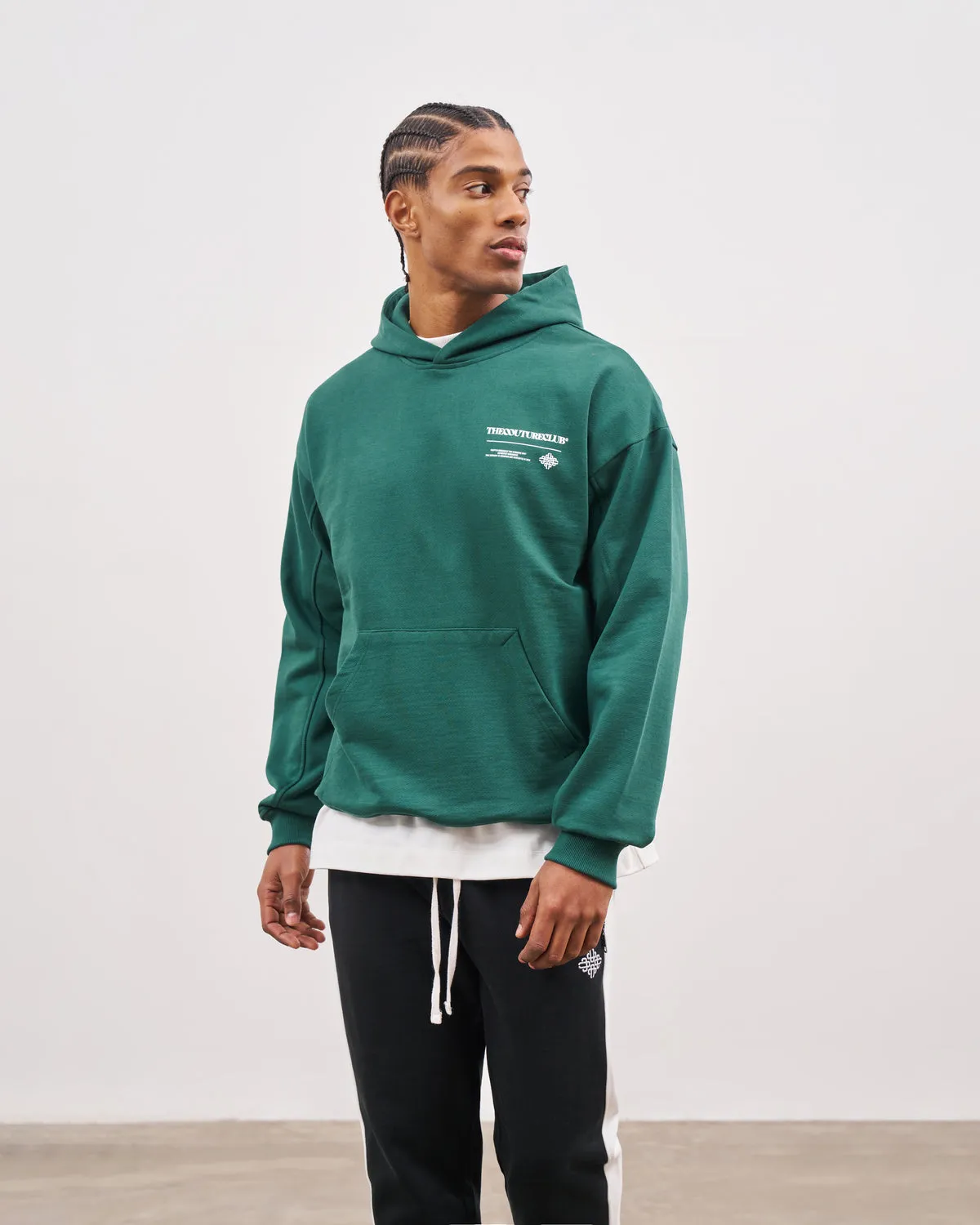 The Couture Club Multi Graphic Hoodie Green
