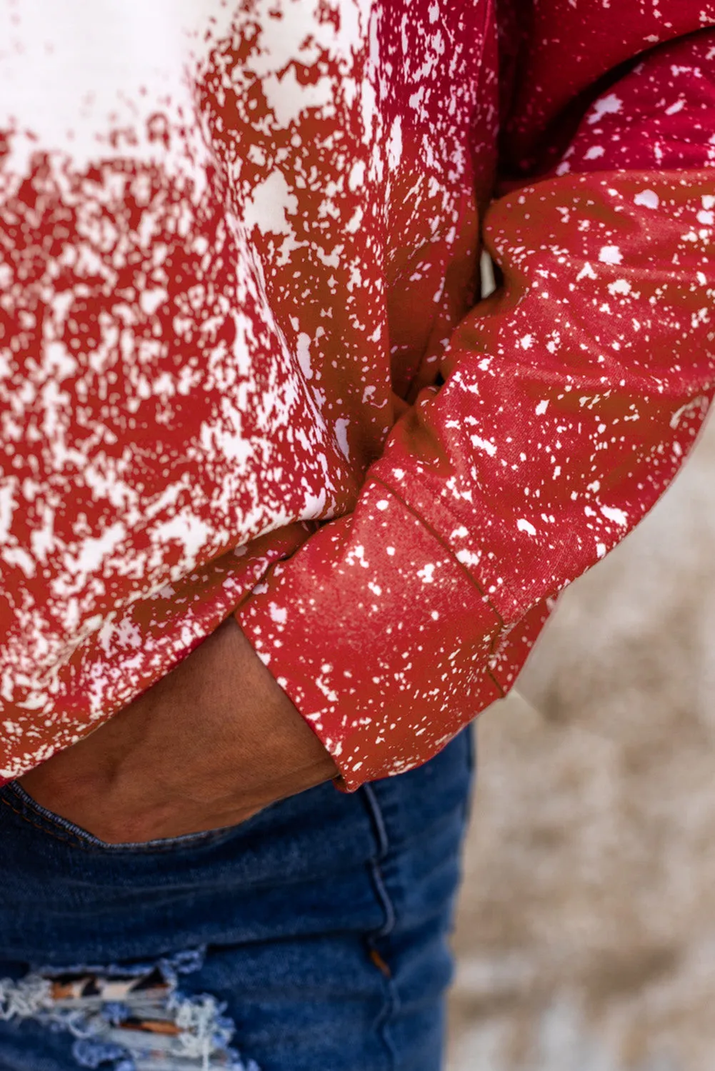 THE SUN COMES UP Graphic Tie-dye Sweatshirt