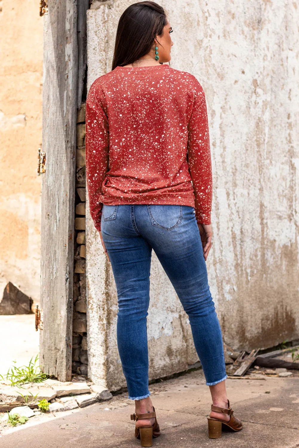 THE SUN COMES UP Graphic Tie-dye Sweatshirt