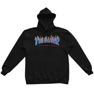 Thrasher - Flame Logo Hoodie Black/Blue