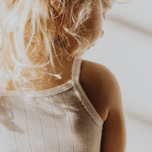 Tothemoon ☾ - Strap top - Curled ends - Wool & silk - Pointelle - Slim fit