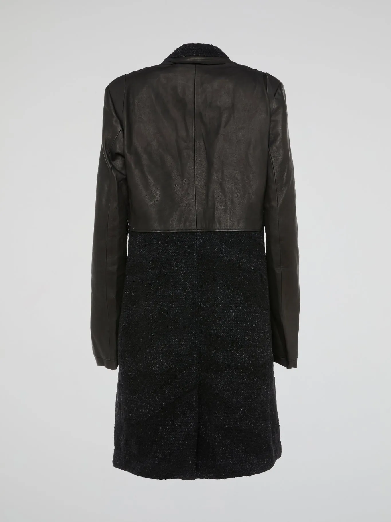 Tweed Panel Trench Coat