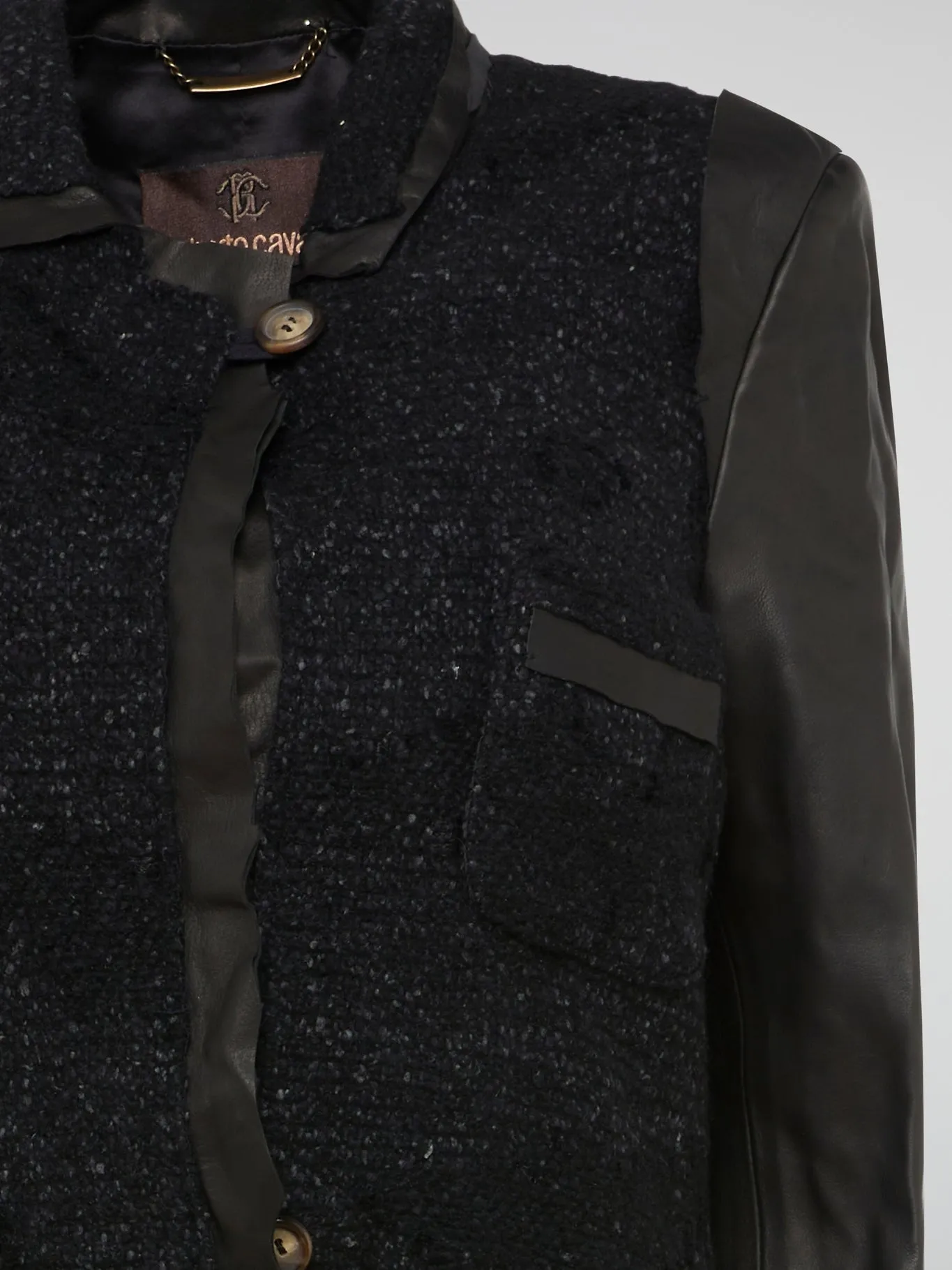 Tweed Panel Trench Coat