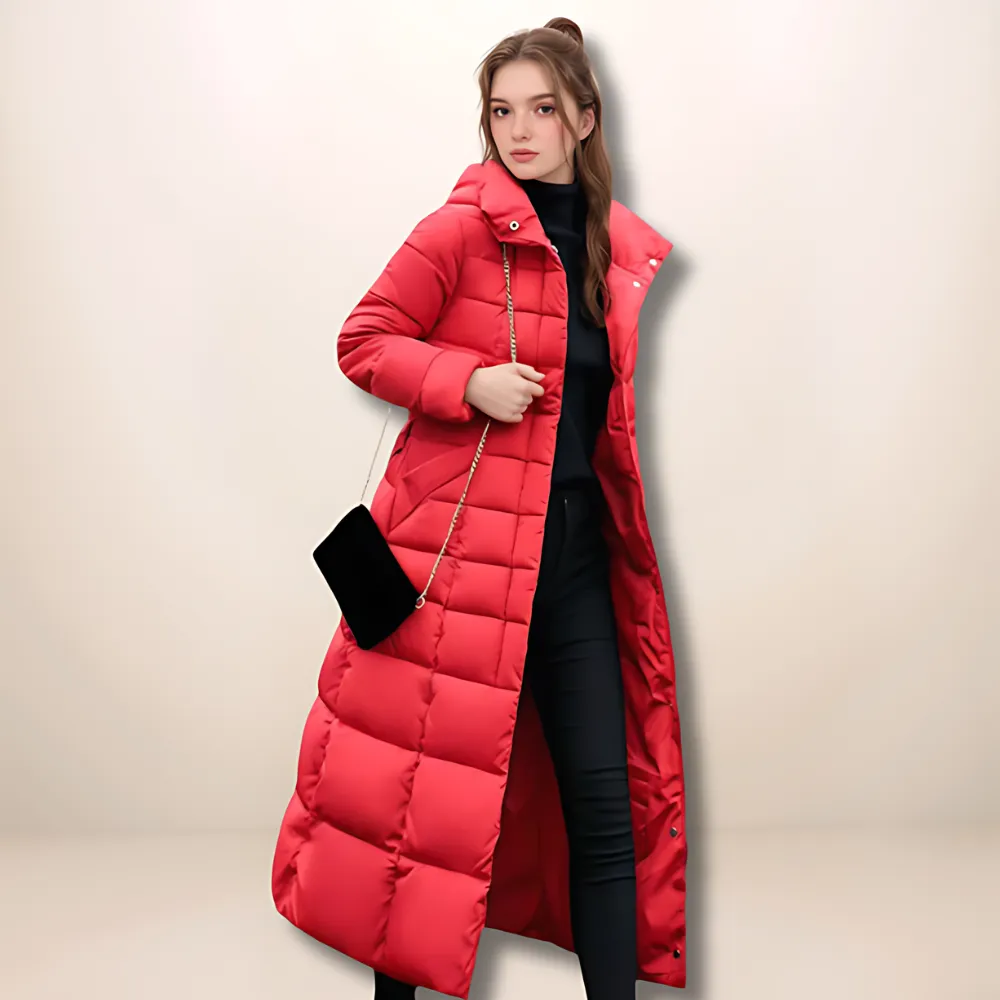 Ultraleichter Winter-Trenchcoat Weiß – Mila