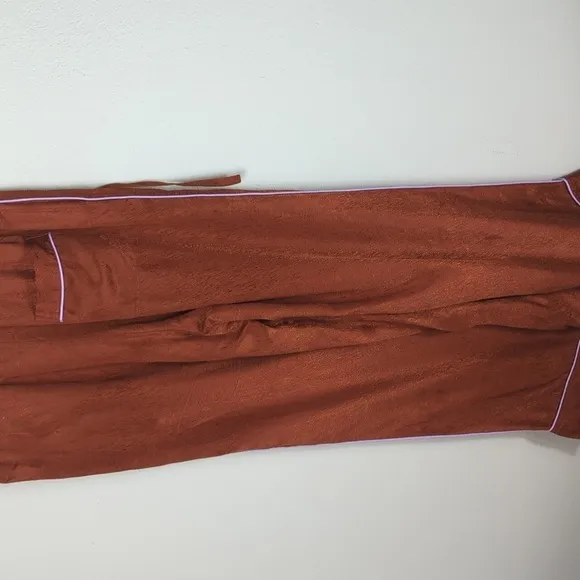 Untitled in Motion Silk Pajamas Women's Medium Rust Pants