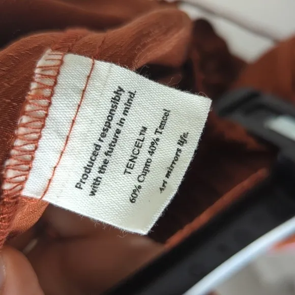 Untitled in Motion Silk Pajamas Women's Medium Rust Pants