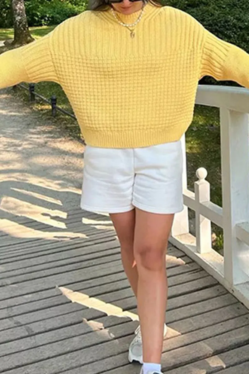 UR3339 Sweater and Knit Shorts Set