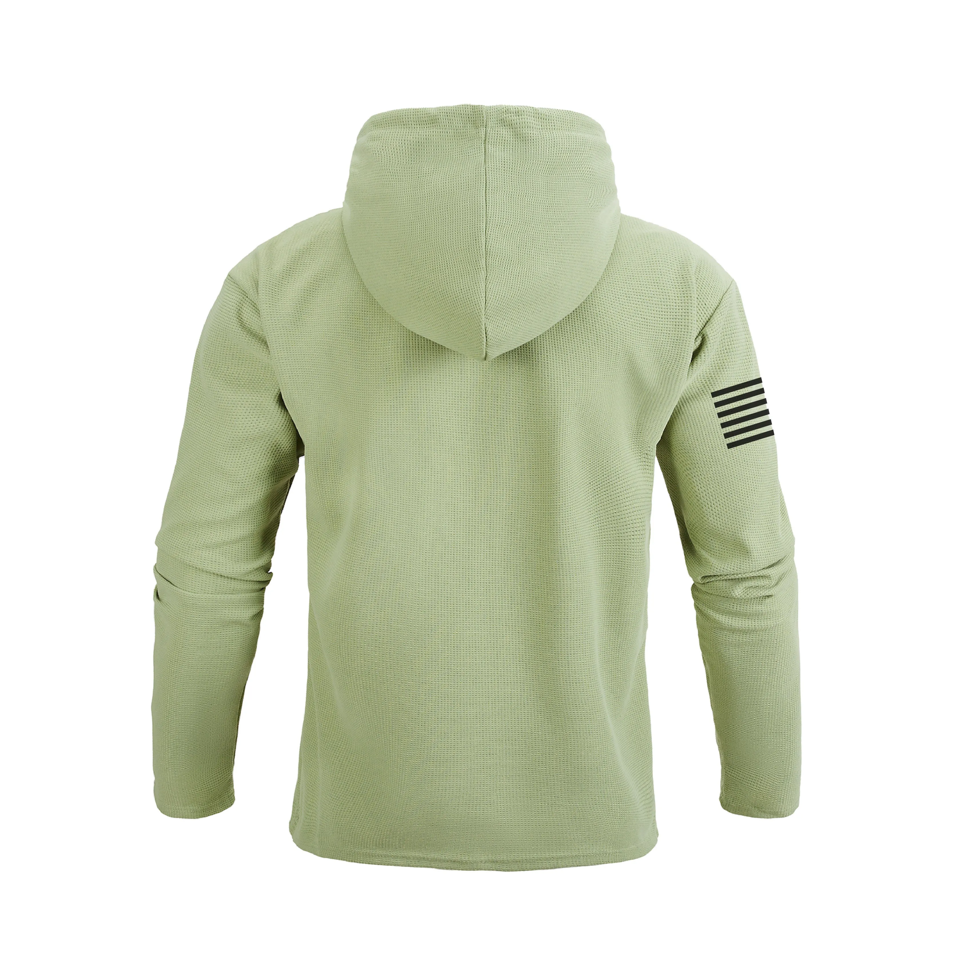 USA FLAG POCKET WAFFLE GRAPHIC HOODIE
