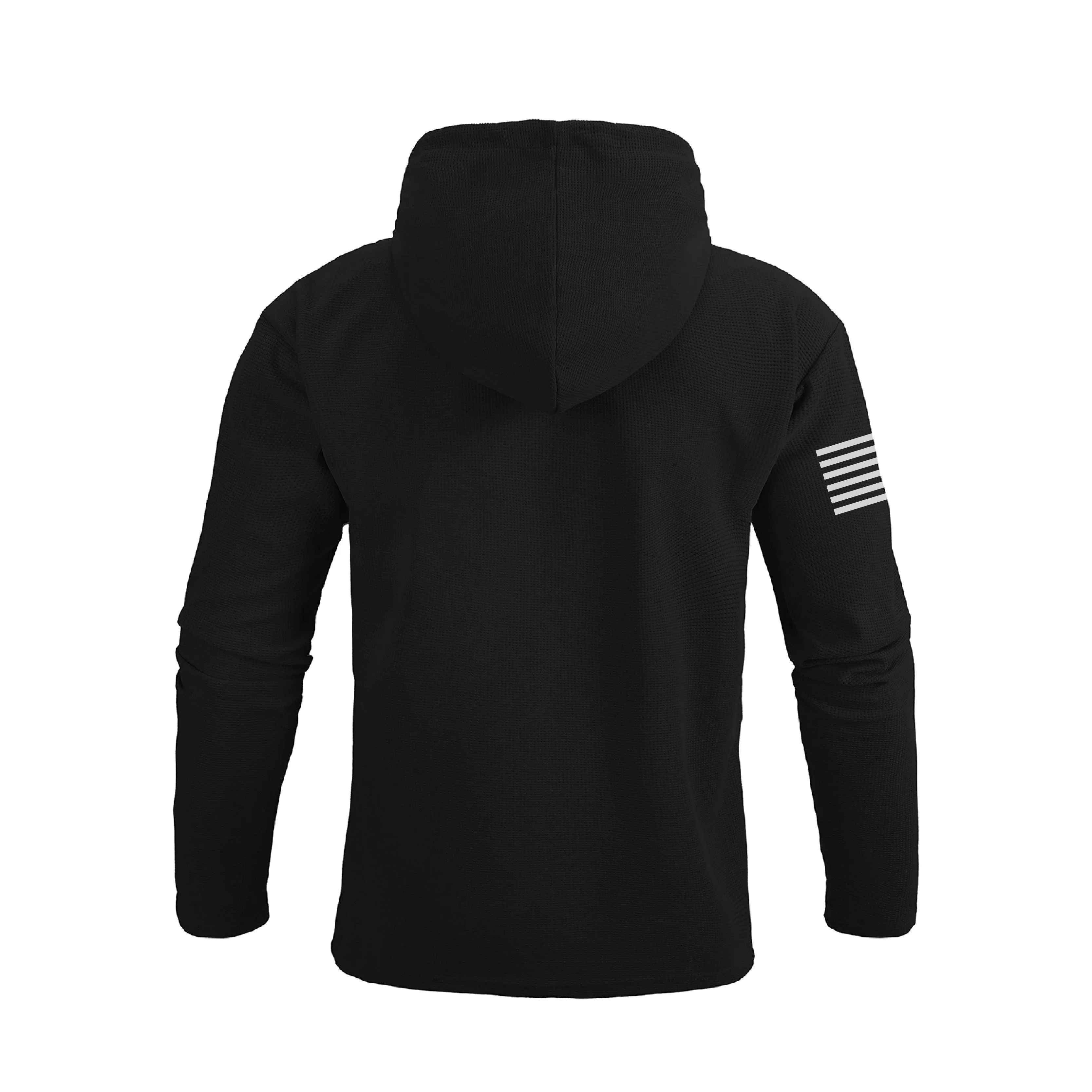 USA FLAG POCKET WAFFLE GRAPHIC HOODIE