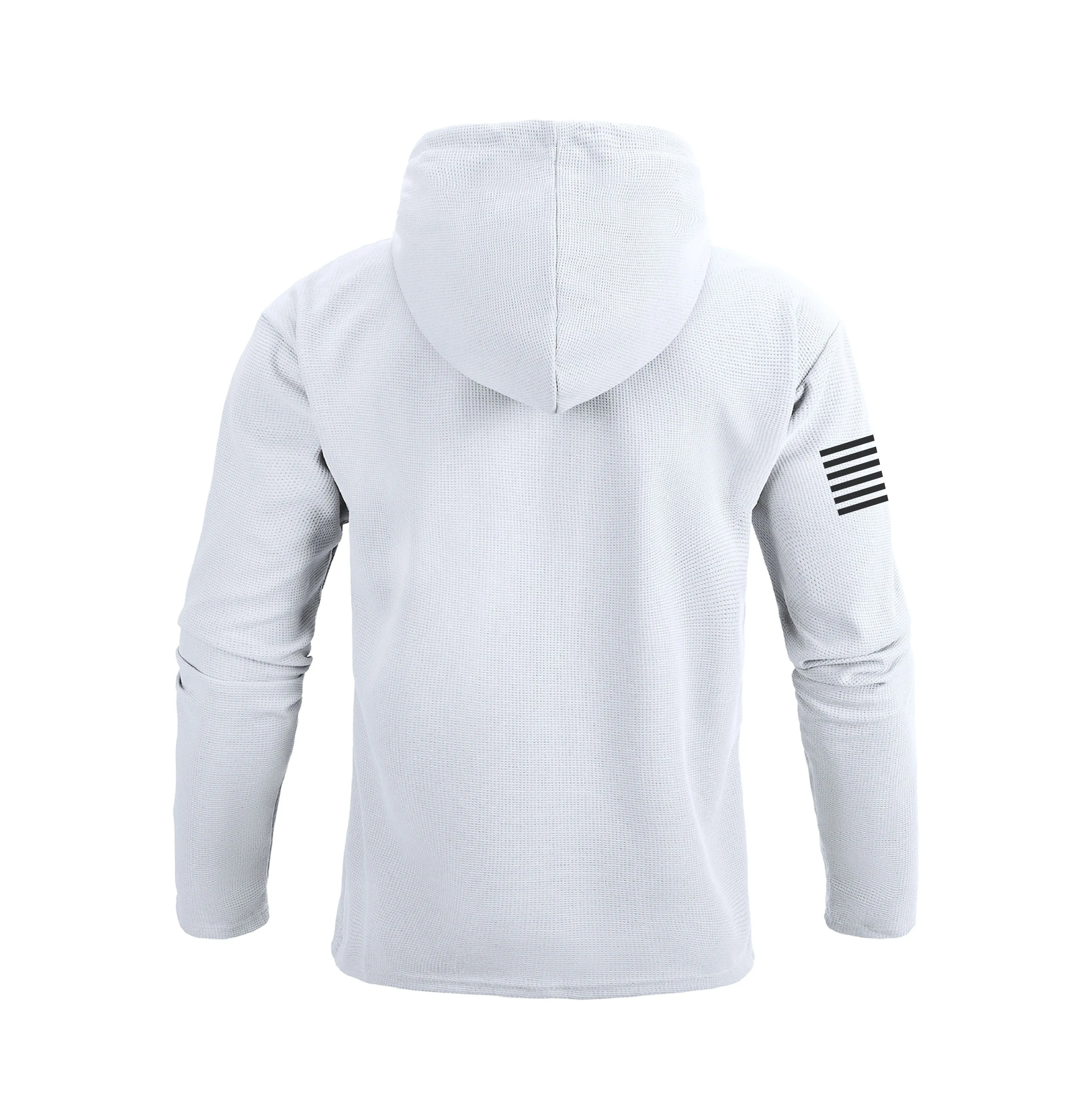 USA FLAG POCKET WAFFLE GRAPHIC HOODIE