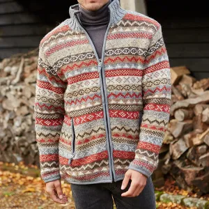 Versatile Full-Zip Knit Sweater for Casual Looks