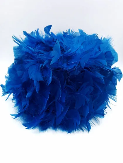 Vintage Wilshire Feather Hat Cobalt Blue Statement Hat Retro Designer Kitschy