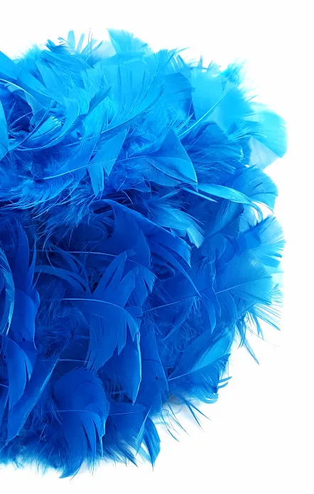 Vintage Wilshire Feather Hat Cobalt Blue Statement Hat Retro Designer Kitschy