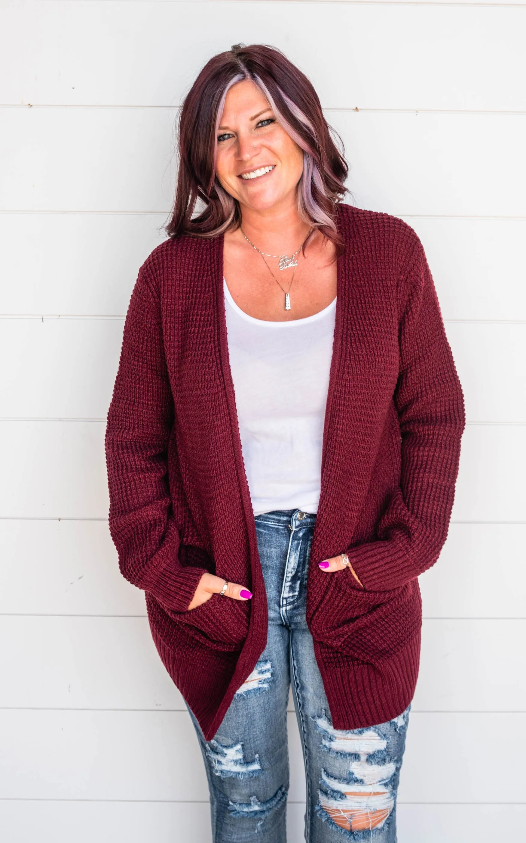 Waffle Knit Cardigan - Part 2 - Final Sale