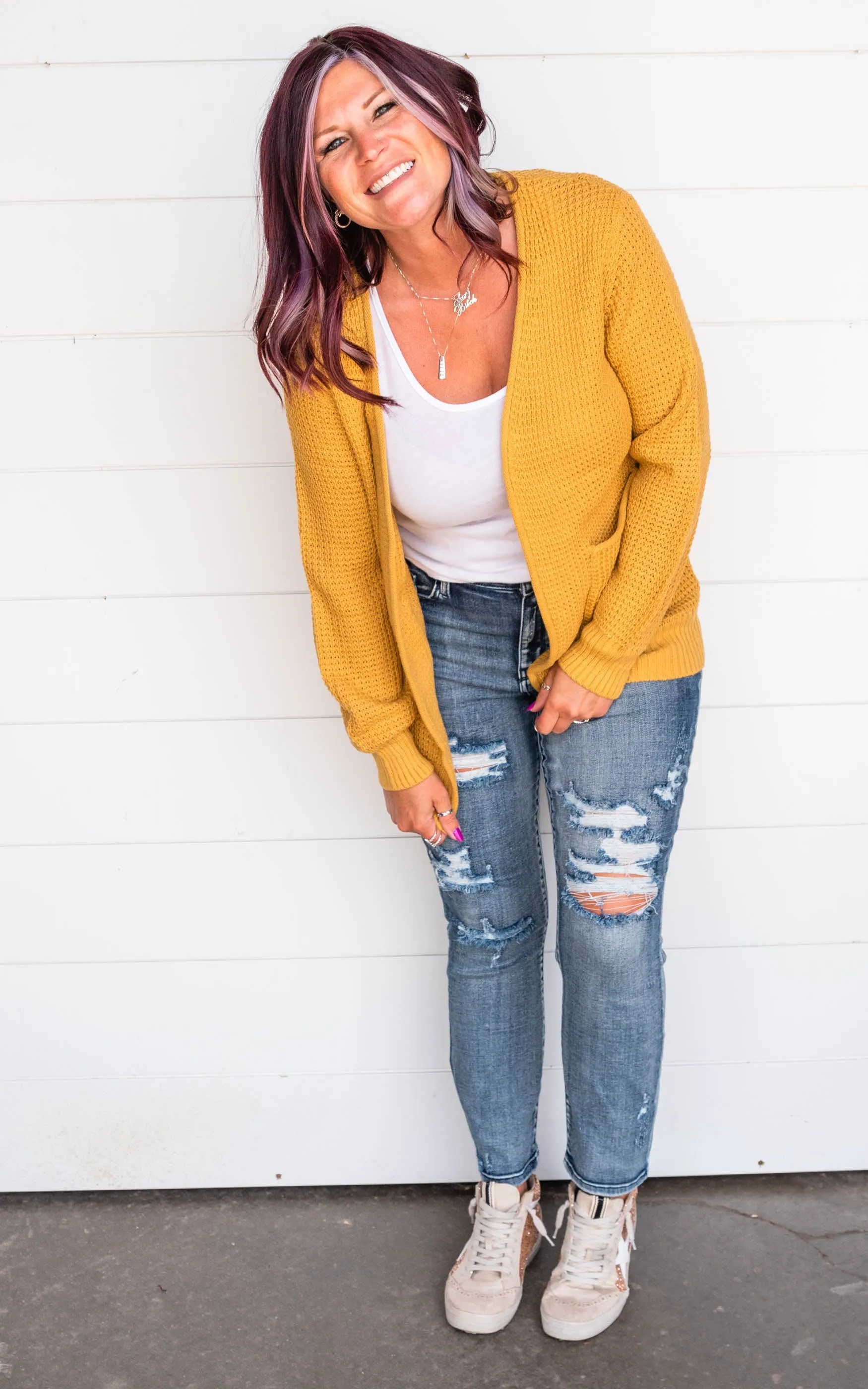 Waffle Knit Cardigan - Part 2 - Final Sale