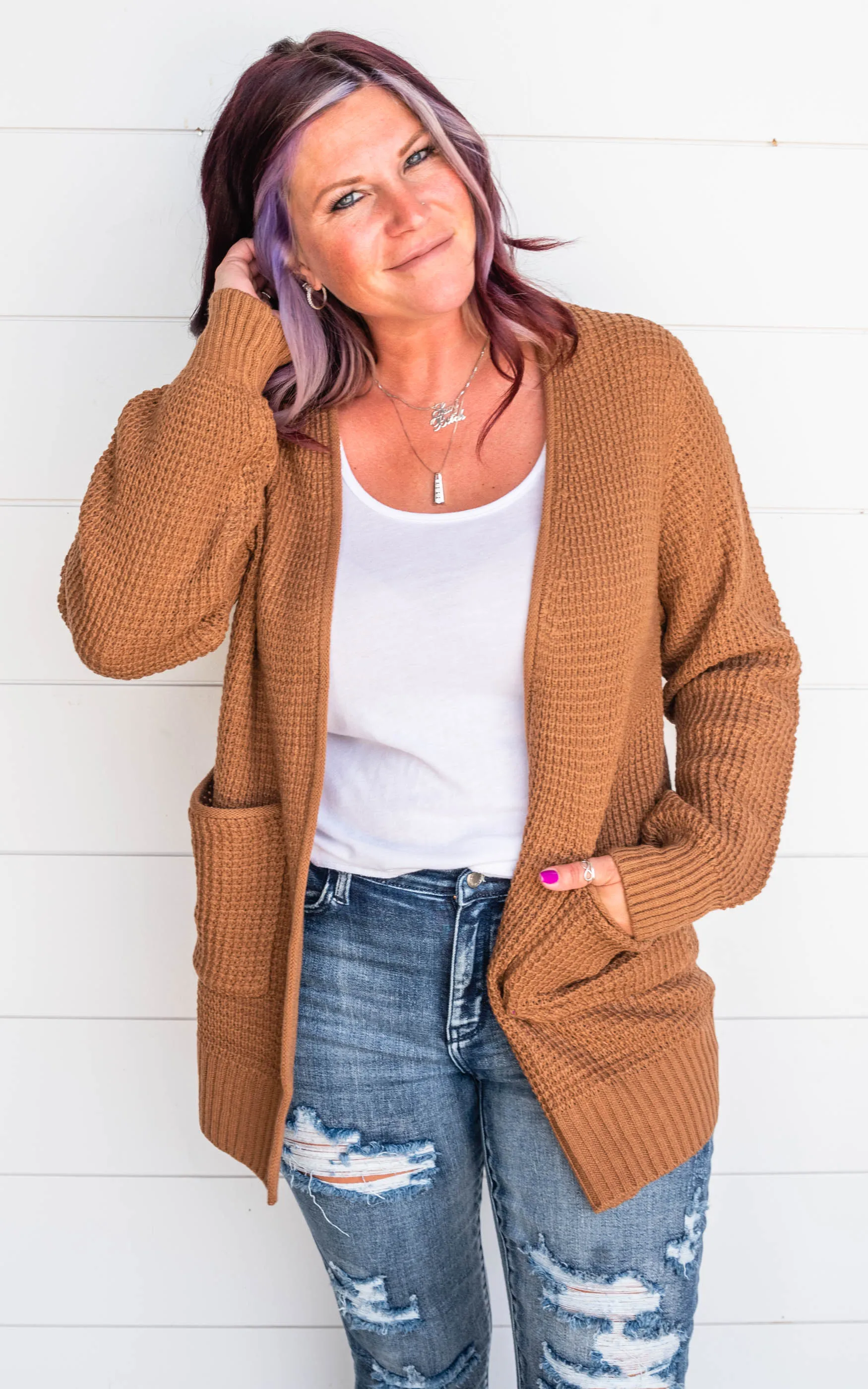 Waffle Knit Cardigan - Part 2 - Final Sale