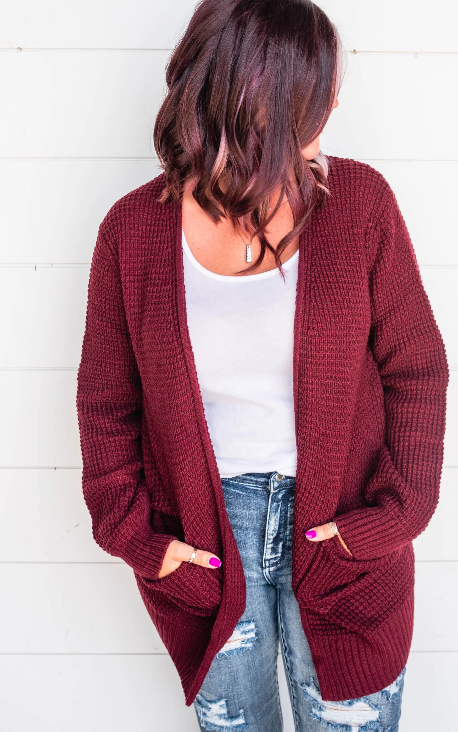 Waffle Knit Cardigan - Part 2 - Final Sale