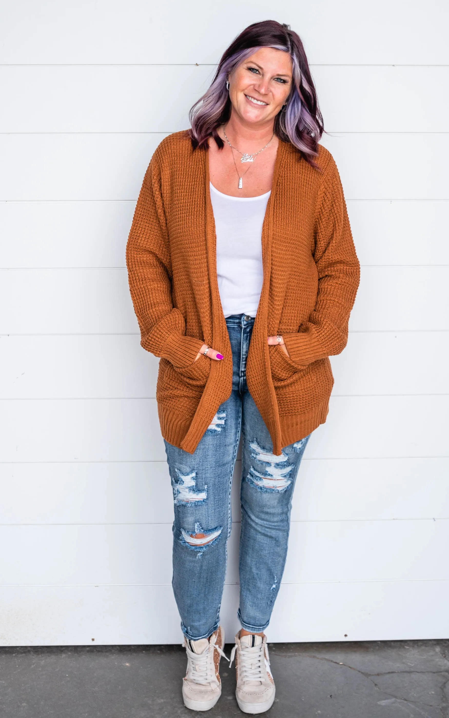 Waffle Knit Cardigan - Part 2 - Final Sale