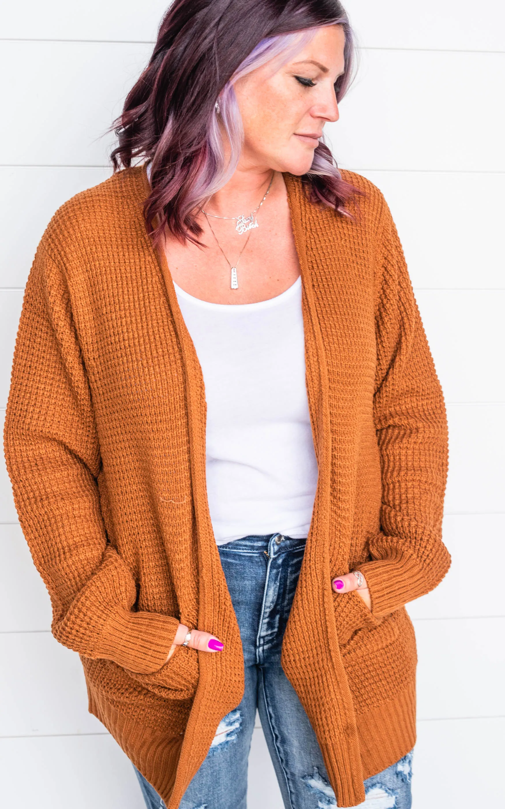Waffle Knit Cardigan - Part 2 - Final Sale