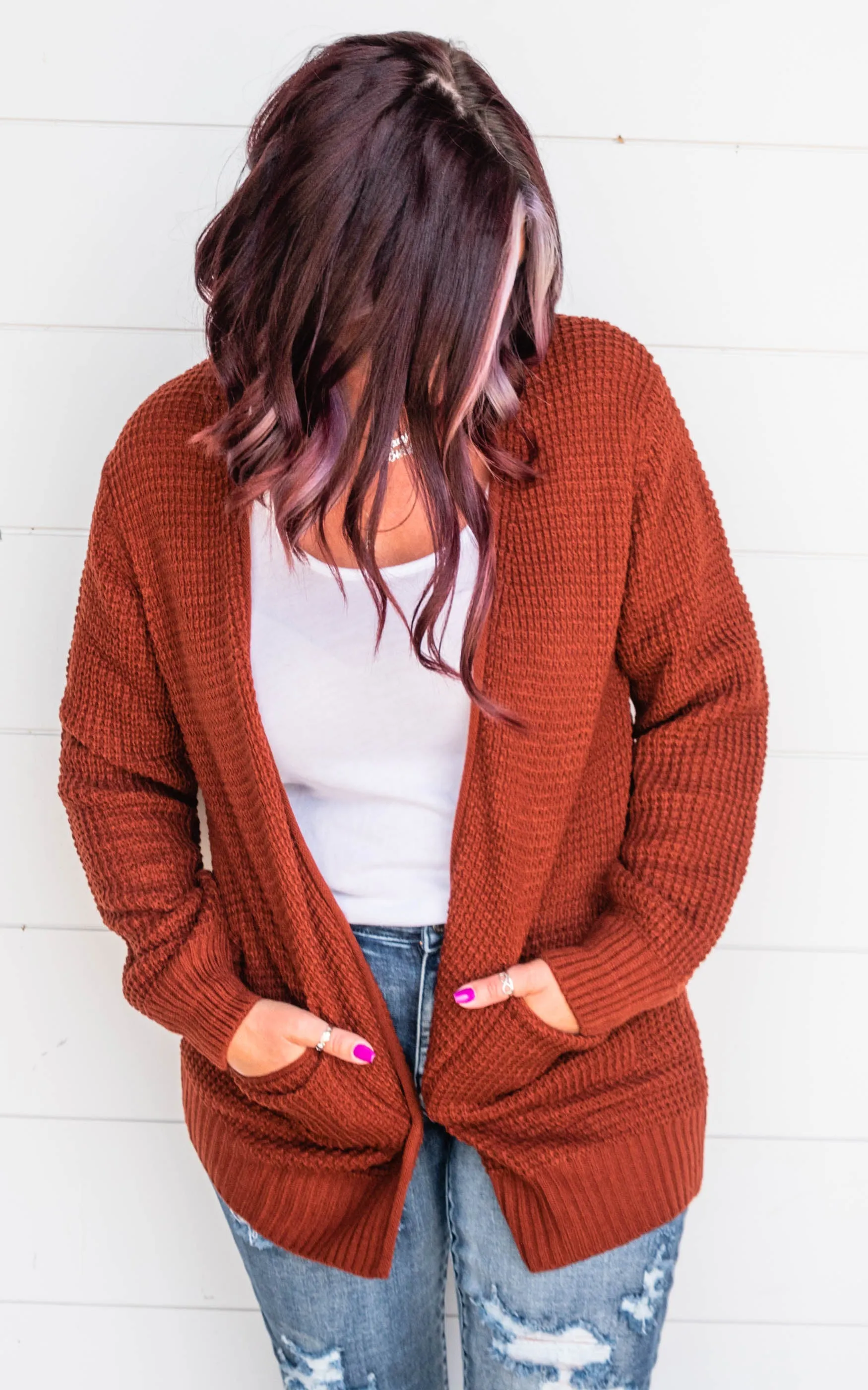 Waffle Knit Cardigan - Part 2 - Final Sale