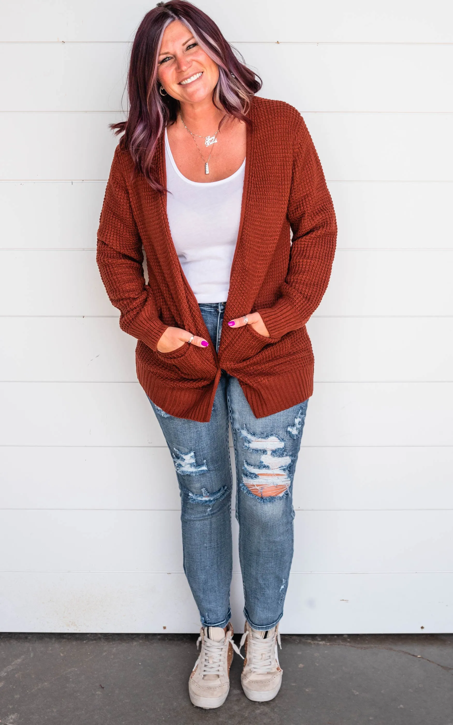 Waffle Knit Cardigan - Part 2 - Final Sale