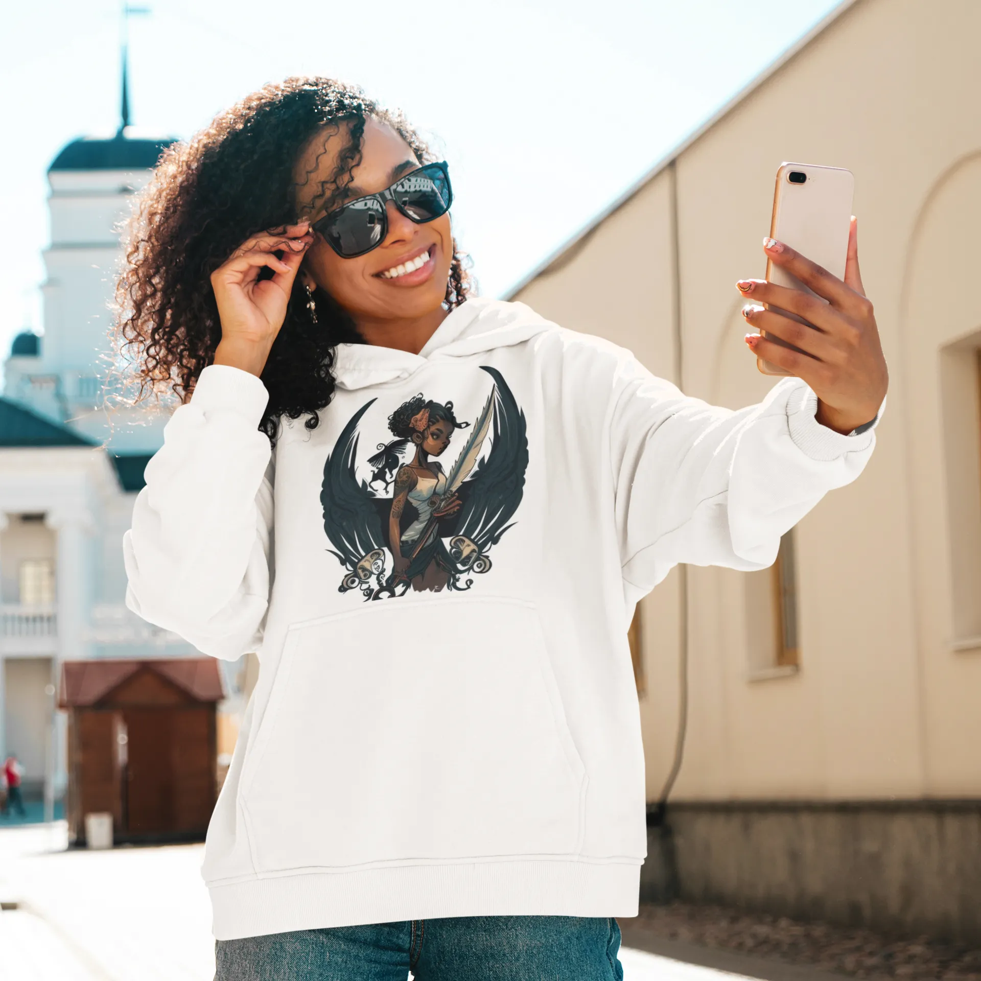 War angels graphic Prints Hoodies - T shirts