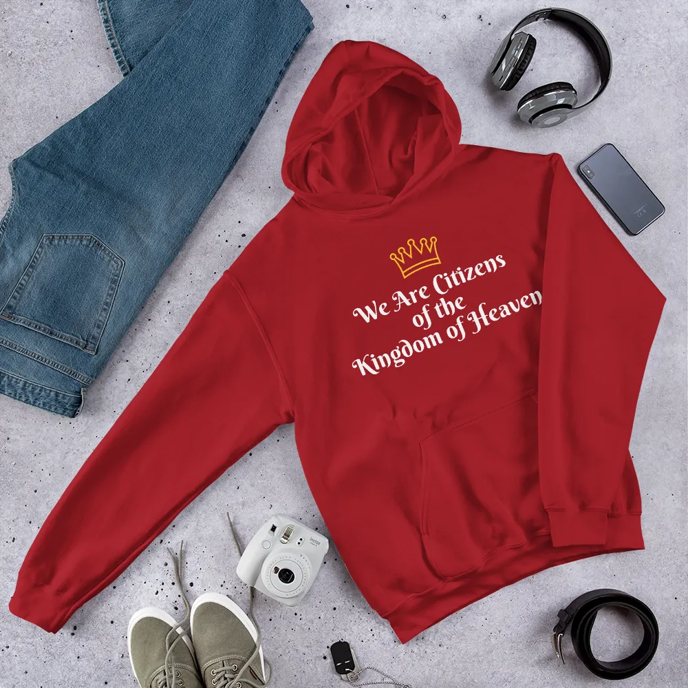 We Are Citizens, Unisex Adult Hooded Sweatshirt-White Text
