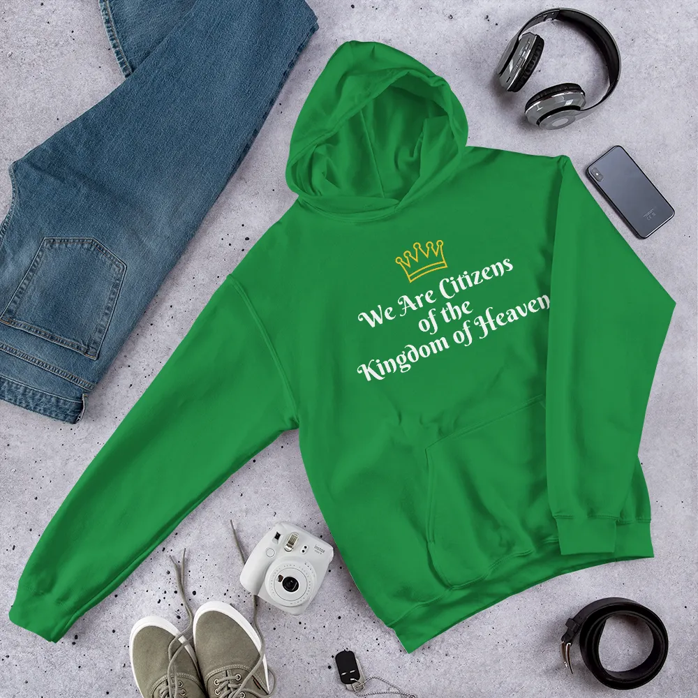 We Are Citizens, Unisex Adult Hooded Sweatshirt-White Text