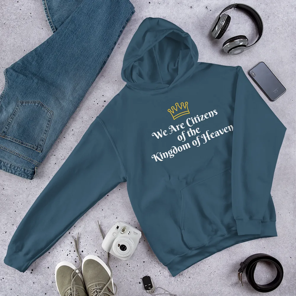 We Are Citizens, Unisex Adult Hooded Sweatshirt-White Text