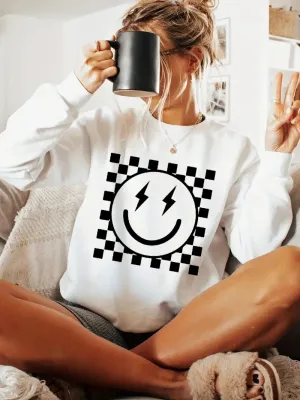 White Graphic Printed Sweatshirt