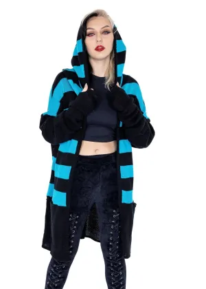 Willa Long Blue Black Cardigan