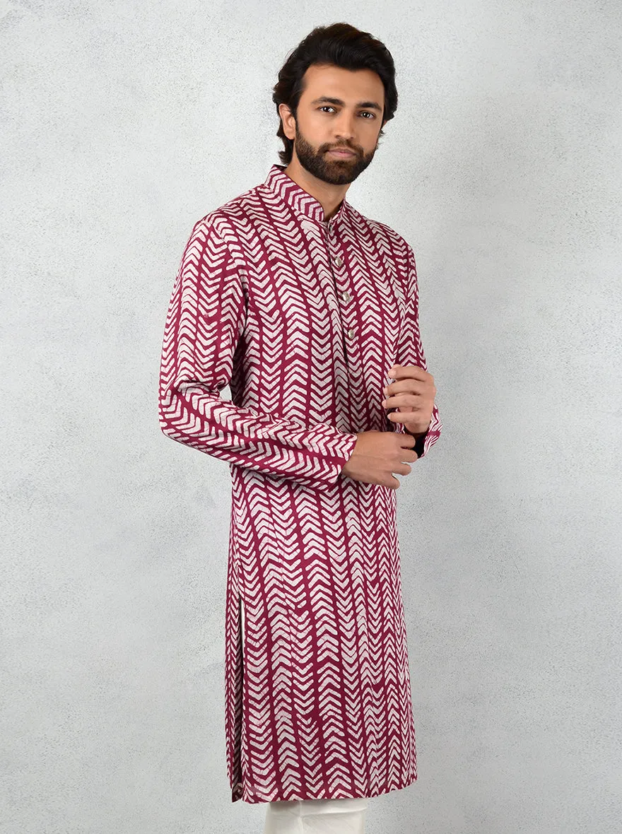 Wine Kurta Set | TULA