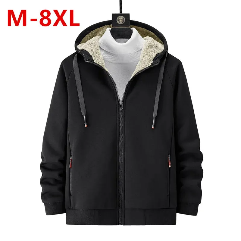 Winter Fleece Hoodies for Men - Thickened Sweatshirts with Lamb Fleece Lining