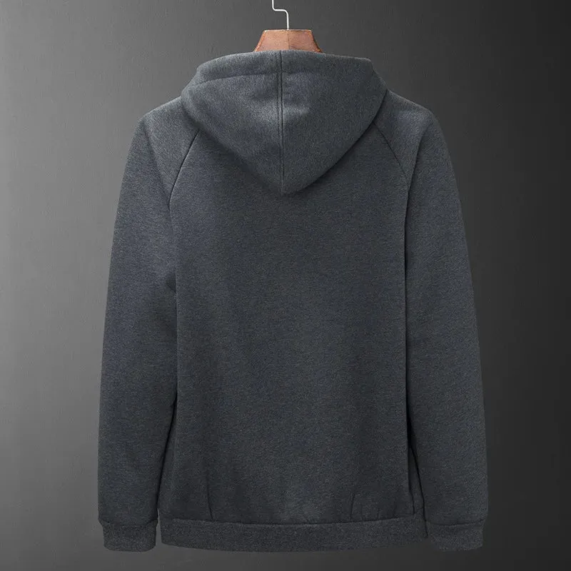 Winter Fleece Hoodies for Men - Thickened Sweatshirts with Lamb Fleece Lining