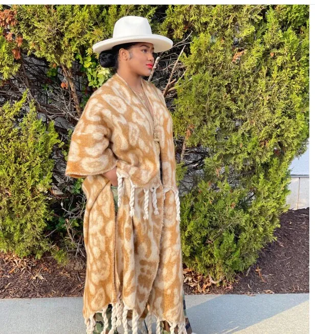 Women's Fuzzy Long Cardigans African Blogger Oversized Open Front Loose Kimonos