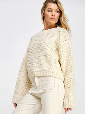 WOMEN'S LONG SLEEVE KNIT PULLOVER SWEATER