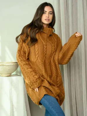 WOMEN'S LONG SLEEVE MOCK NECK SWEATER