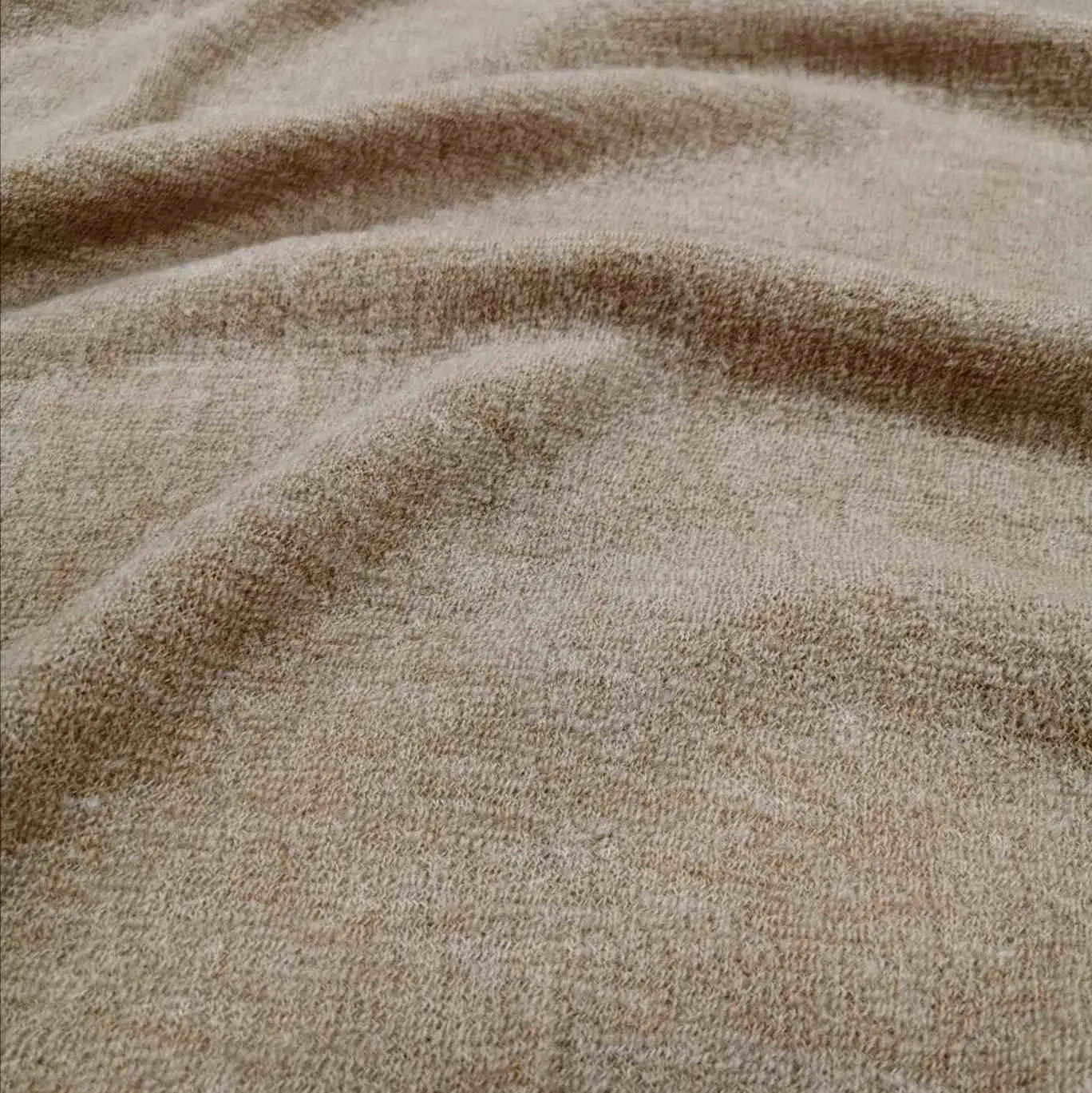 Wool Linen Knit in Latte - 60cm remnant