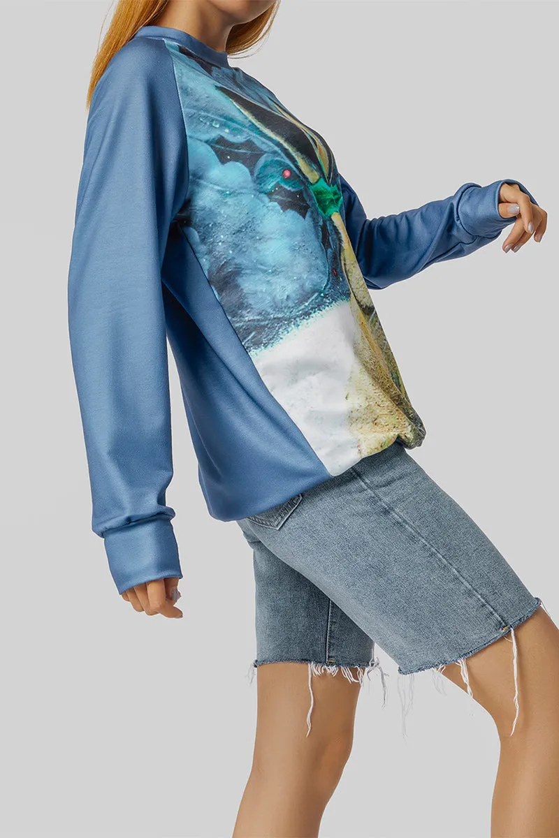WR3398 Graphic Pullover Sweatshirt Top
