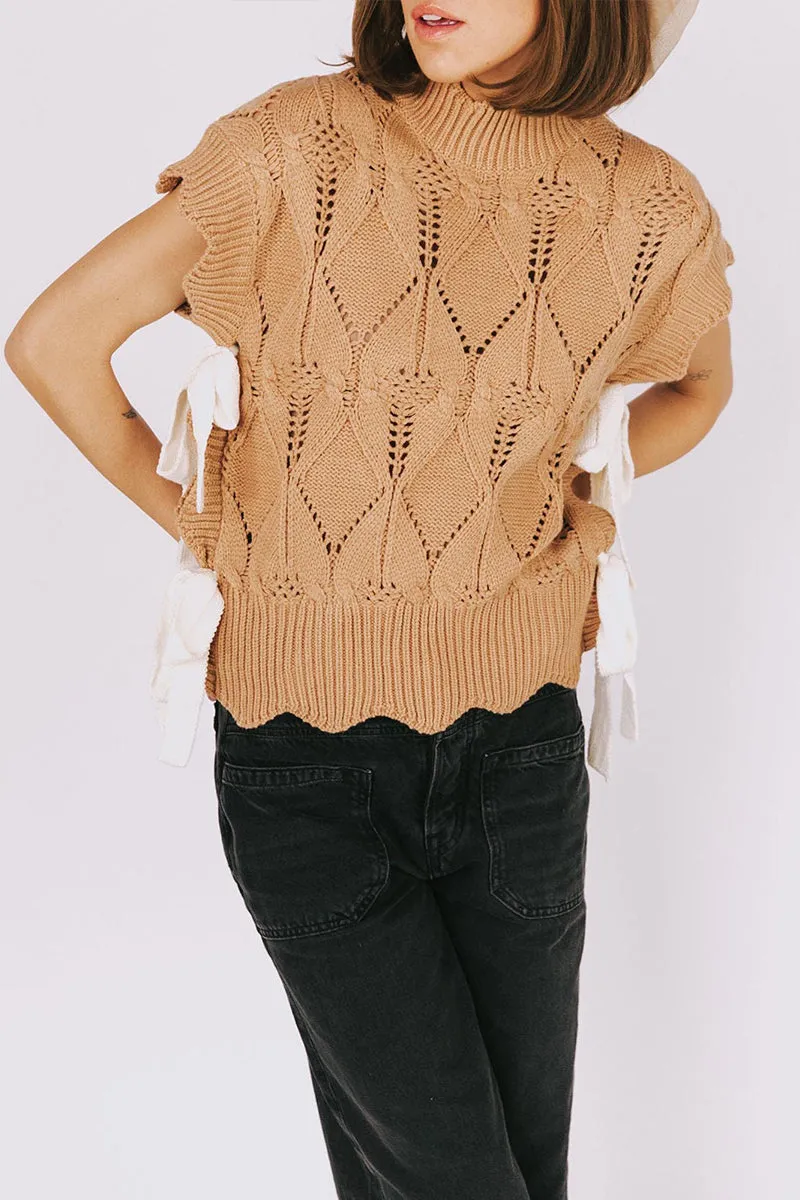 WT3078 Crochet Short Sleeve Shirt Outerwear