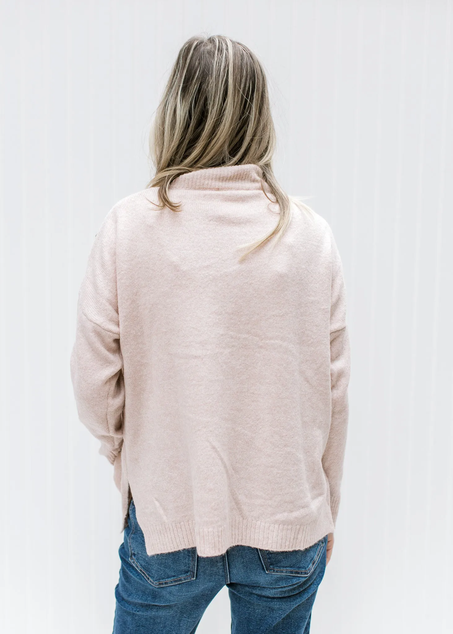 X Flowers on Blush Sweater