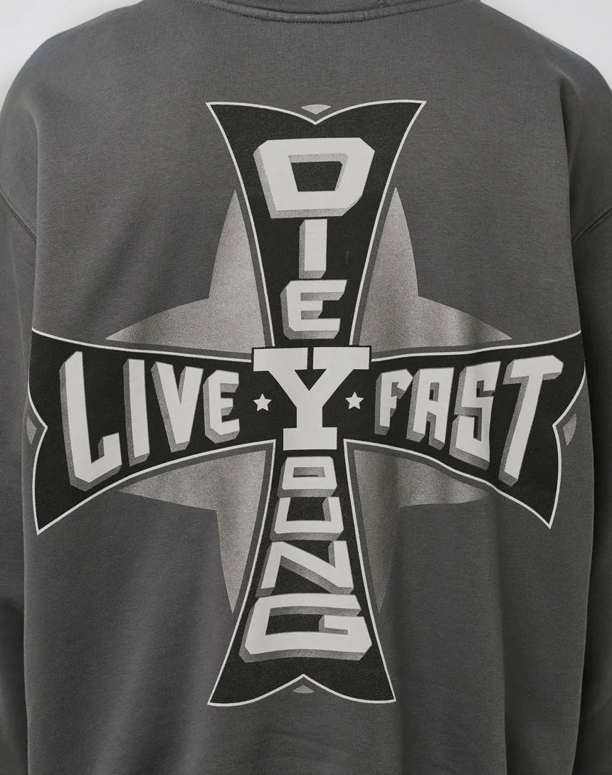 Y Cross Hooded Zip